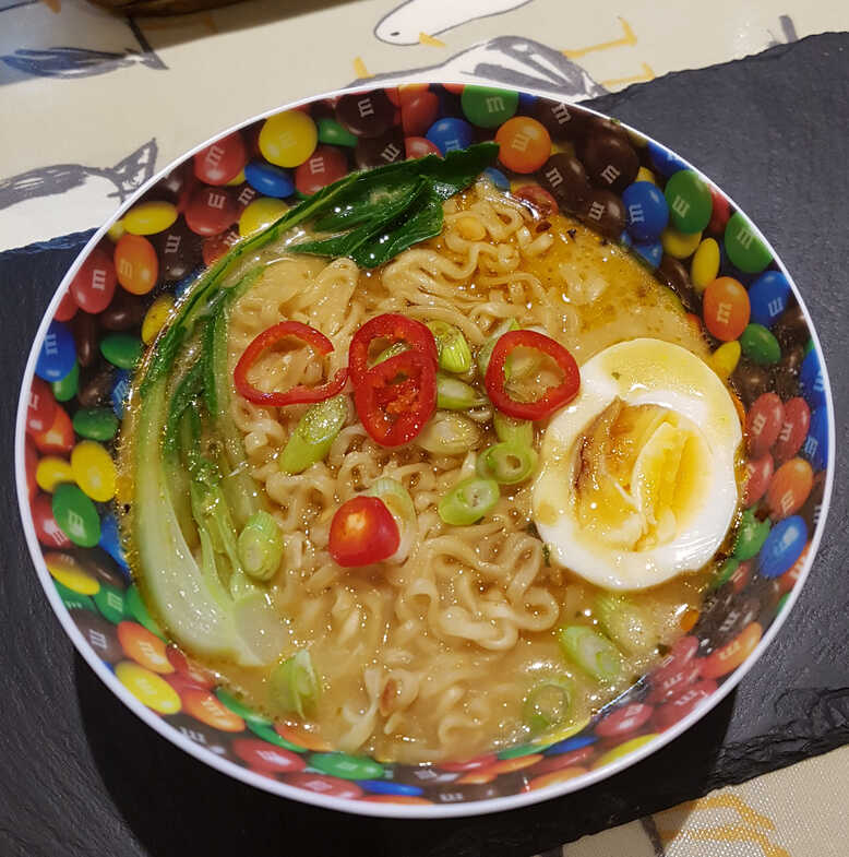 Quick and Dirty Satay Ramen. With Bok Choy.