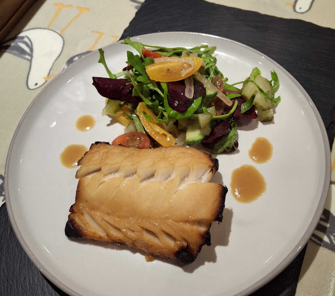 Miso Cod. Grilled. With Salad.