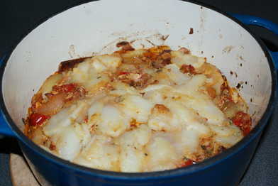 Chorizo Gratin