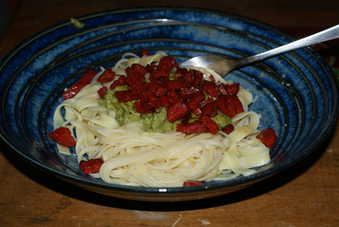 Pasta with Walnut & Parsley Pesto