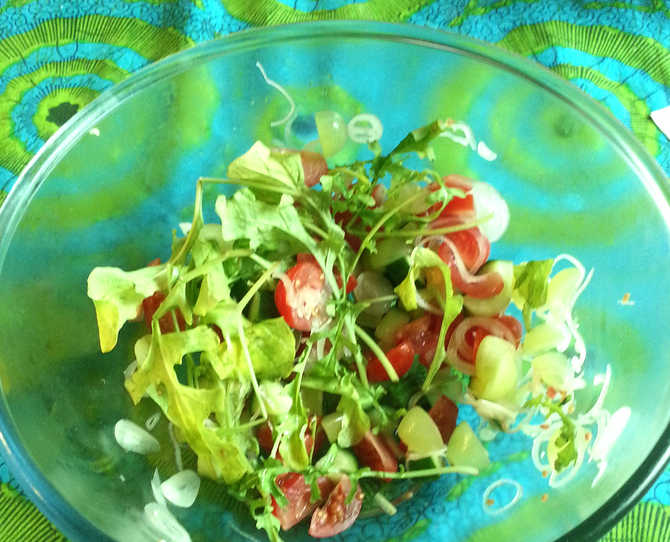 Grape Tomato and Cucumber Salad