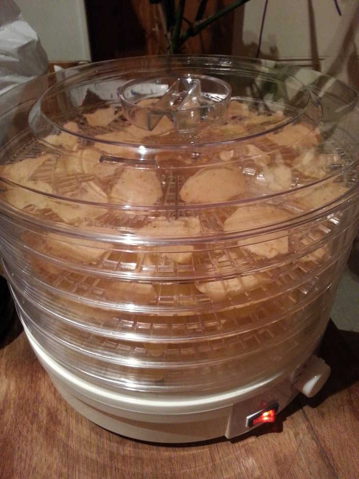 Prawn Crackers Dehydrating