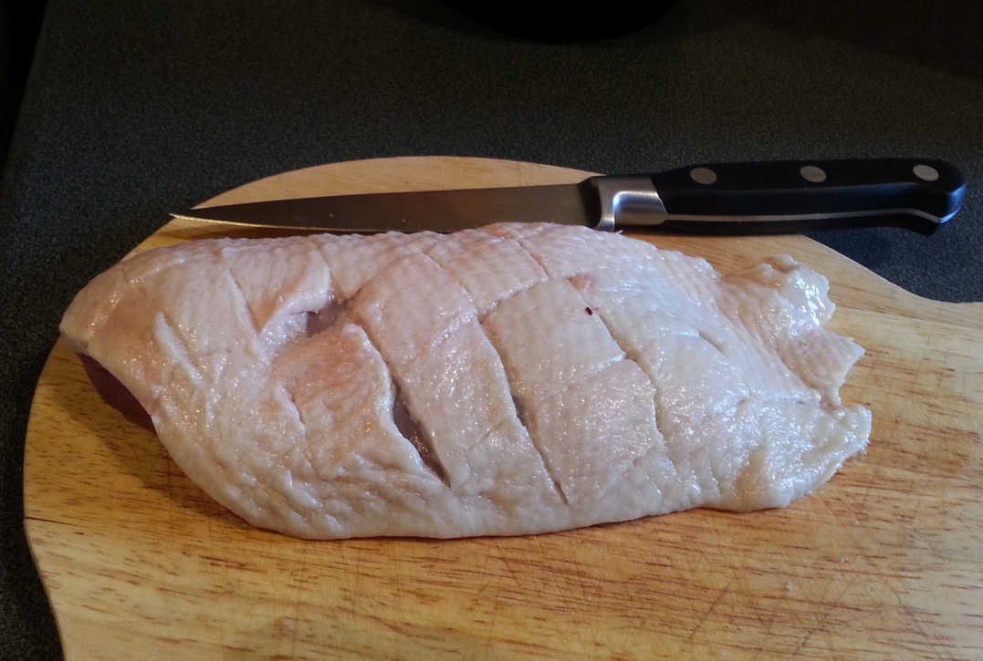 Scored Duck Breast