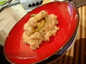 Tempura on Lemon Risotto