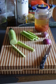 Preparing Tomato And Cucumber Soup